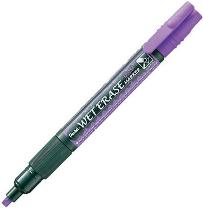 Pentel Wet Erase Chalk Marker Μαρκαδόρος Μωβ Μαυροπίνακα Υγρής Κιμωλίας
