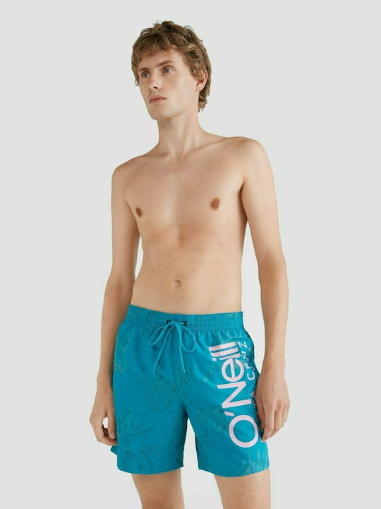 O'neill Cali Floral Men's Swimwear Shorts Turquoise