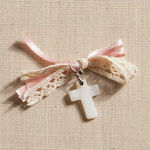 Παρίσης Christening Charm Pin Pink 50pcs