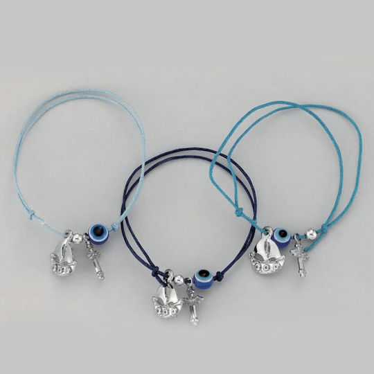 Bellissimo Christening Charm Bracelet Boat Blue 50 Pieces (Various Designs) M-6