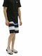 Vans Men's Swimwear Shorts Black / Ballad Blue Striped