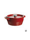 Pyrex Γάστρα Στρογγυλή Μαντεμένια Κόκκινη 3.6lt