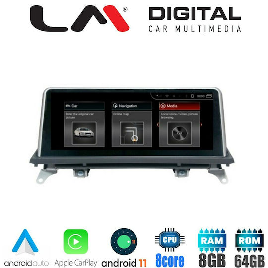 LM Digital Ηχοσύστημα Αυτοκινήτου για BMW X5 (E70) / X6 / X6 (E71) E71 2008-2014 (Bluetooth/USB/AUX/WiFi/GPS/Apple-Carplay/Android-Auto) με Οθόνη Αφής 10.25"