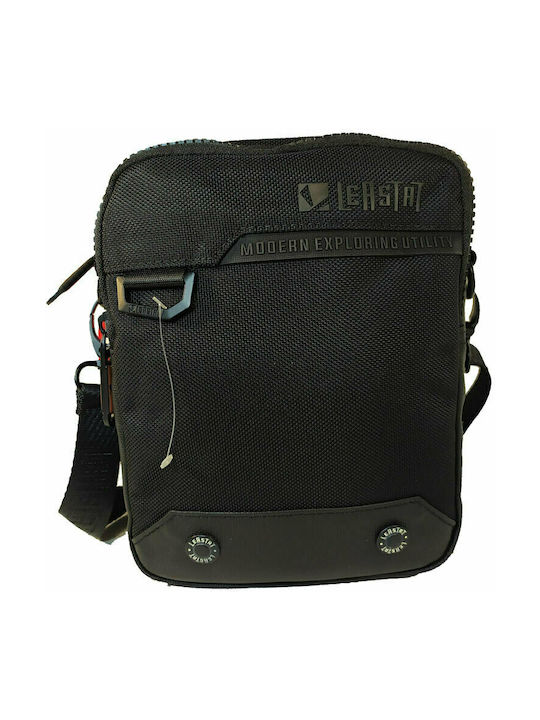 Leastat Ανδρική Τσάντα Ώμου / Χιαστί σε Μαύρο χρώμα