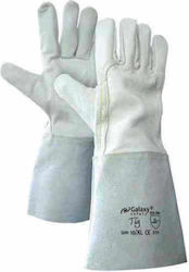 Leather gloves TIG - White