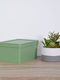 Viomes Nova Plastic Storage box with Cap Green 28x18.5x13.5cm 1pcs