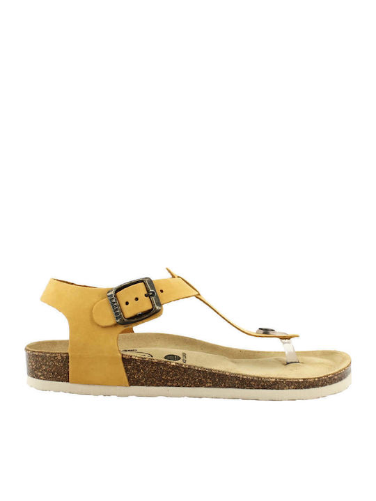 Plakton Leather Women's Flat Sandals Anatomic Mayo