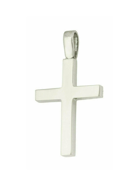 Mertzios.gr White Gold Cross 14K