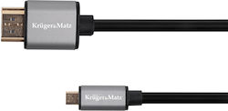 Kruger & Matz KM1238 HDMI 2.0 HDMI-Stecker - Mikro-HDMI-Stecker 1,8 m Schwarz Kruger & Matz KM1238 HDMI 2.0 HDMI-Stecker - Mikro-HDMI-Stecker 1,8 m Schwarz