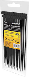 Entac Kabelbinder Kunststoff 100mmx3.6mm in Schwarz Farbe (50 Stück) (ECT-3.6-100-B)