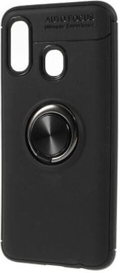 Forcell Ring Back Cover Σιλικόνης Μαύρο (Huawei P Smart Z)