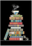 Book Pile Greeting Card