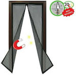 Magnetic Mosquito Net for Door Black 220x90cm 28002DAC50BK