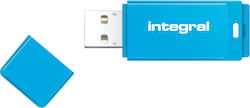 Integral Neon 64GB USB 2.0 Stick Μπλε