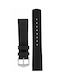 Hirsch Runner Leather Strap Black 24mm