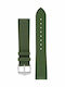 Hirsch Arne Δερμάτινο Λουράκι Χακί 22mm