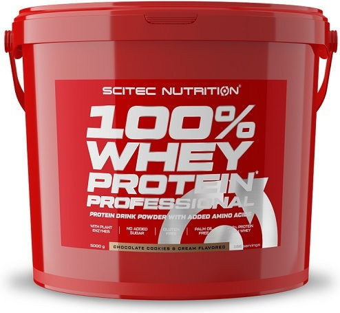 Scitec Nutrition 100% Whey Professional Protein Whey Gluten Free with Flavor Chocolate Cookies & Cream 5kg