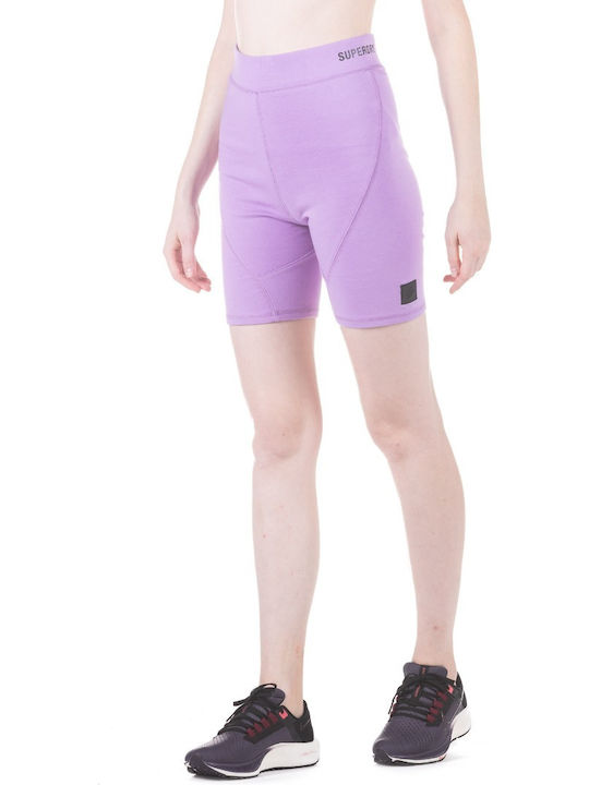 Superdry Training Γυναικείο Ποδηλατικό Κολάν Lilac