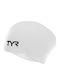 Tyr Long Hair Silicone Adults Swimming Cap White