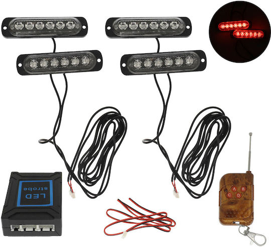 Carsun Decorative LED Car Headlight Strip Red Color
