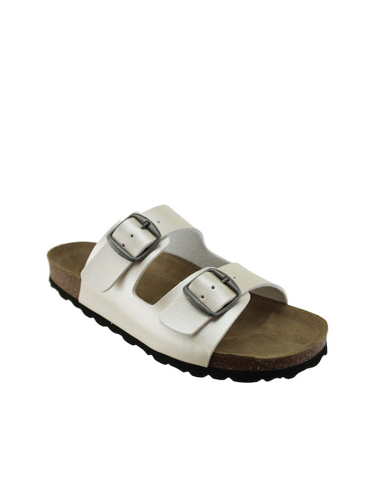 Adam's Shoes Women's Flat Sandals in White Color