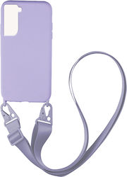 Sonique Carryhang Liquid Strap Umschlag Rückseite Silikon 0.5mm Flieder (Galaxy S22 5G)