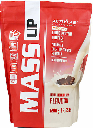 ActivLab Mass Up Πρωτεΐνη Ορού Γάλακτος με Κρεατίνη & Γεύση Cookies & Cream 1.2kg