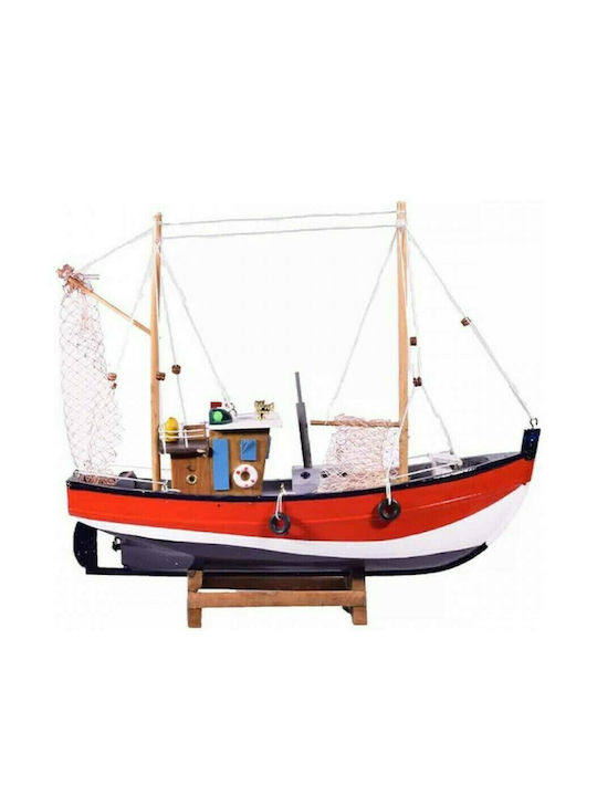 Weihnachtsboot Fischkutter Holz 40x37cm
