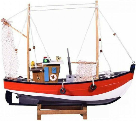 Weihnachtsboot Fischkutter Holz 40x37cm