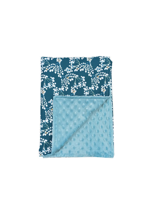 Baby Star Baby Blanket Cot Flowers 100x150cm