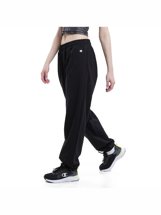 Nike Sportswear Phoenix Παντελόνι Γυναικείας Φόρμας Φαρδύ Μαύρο