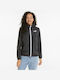Puma Essentials Solid Women's Short Sports Jacket Waterproof and Windproof for Spring or Autumn with Hood Black
