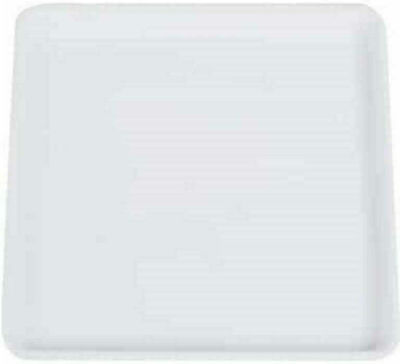 Viomes Linea 590 Τετράγωνο Πιάτο Γλάστρας σε Λευκό Χρώμα 13x13cm