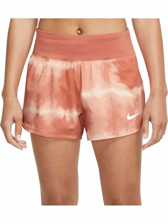 Eclipse Γυναικείο Ψηλόμεσο Αθλητικό Σορτς Dri-Fit Πορτοκαλί
