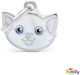My Family Cat ID Tag in the shape of a Cat Friends