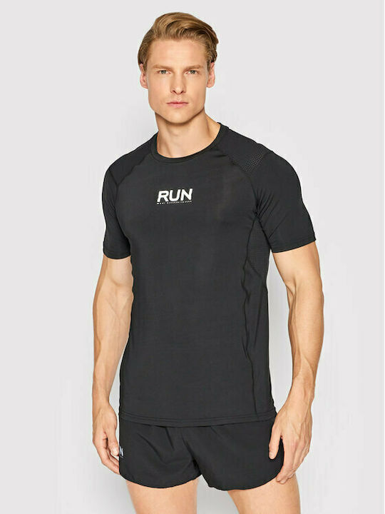 4F Men's Sports T-Shirt Stamped Black
