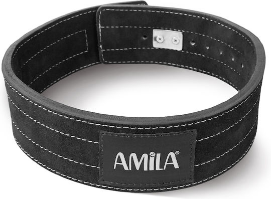 AMILA Power Lifting Ζώνη Μέσης Άρσης Βαρών Δερμάτινη Medium