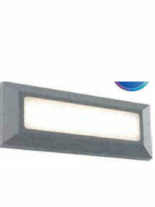 Fos me Led 4w 3cct Παρ Waterproof Wall-Mounted Outdoor Ceiling Light with Integrated LED Gray