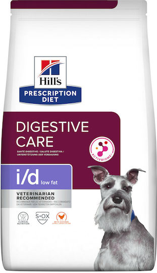 Hill's Prescription Diet i/d Digestive Care Low Fat 1.5kg Dry Food Diet, Gluten-Free for Adult Dogs with Chicken