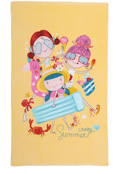 Nef-Nef Crazy Summer Girls Prosoape de plajă pentru copii Galben 120x70cm 030947