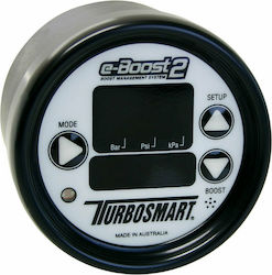 Turbosmart EB2 Ψηφιακό Turbo Timer / Μπαρόμετρο Αυτοκινήτου 60psi 66mm White Black