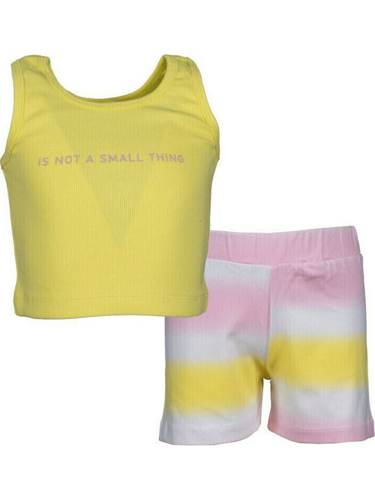 Kids' Set with Shorts Summer 2pcs Yellow
