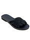 Women's sandals Climatsakis braided faux suede black 831