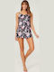CottonHill Cămașă de noapte pentru Femei Black Floral