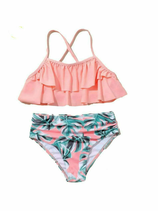 Swimsuit Pink 2 Pieces Floral