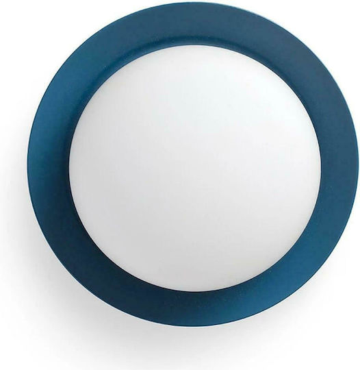 Faro Barcelona May Modern Lamp Wall with Integrated LED and Warm White Light Blue 12x12cm