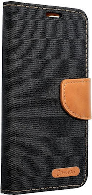 Canvas Fabric Wallet Black (Galaxy A33 5G)