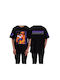 Difuzed Shippuden Sasuke Flame T-shirt Naruto Schwarz Baumwolle TS541860NRS