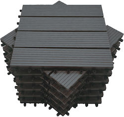 WPC Garden Decking Board Grey 30.5x30.5cm