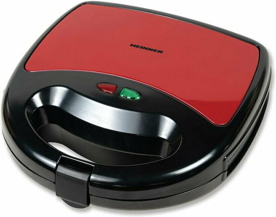 Heinner Sandwich Maker for 2 Sandwiches 750W Red